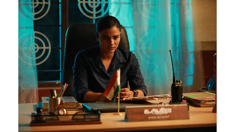Aishwarya Rajesh in a still from ''Thittam Irandu'. Credit: SonyLiv