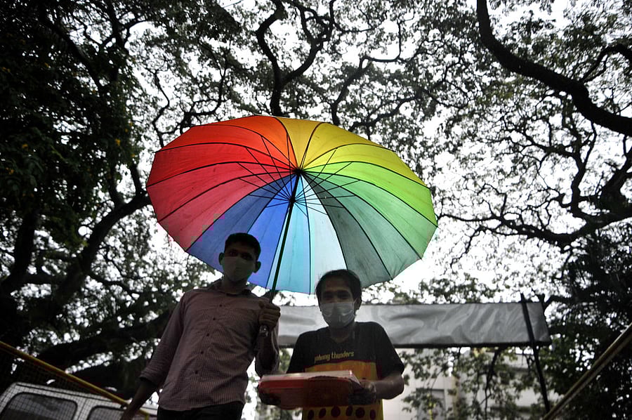 Rain is a great opportunity for action shots.(Pic by author)