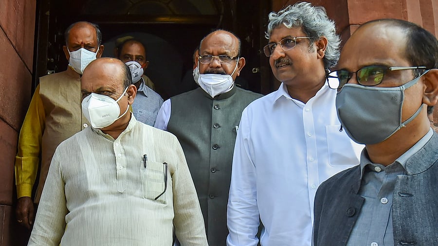Karnataka Chief Minister Basavaraj Bommai during the Monsoon Session of Parliament in New Delhi, Tuesday, August 3, 2021. Credit: PTI Photo