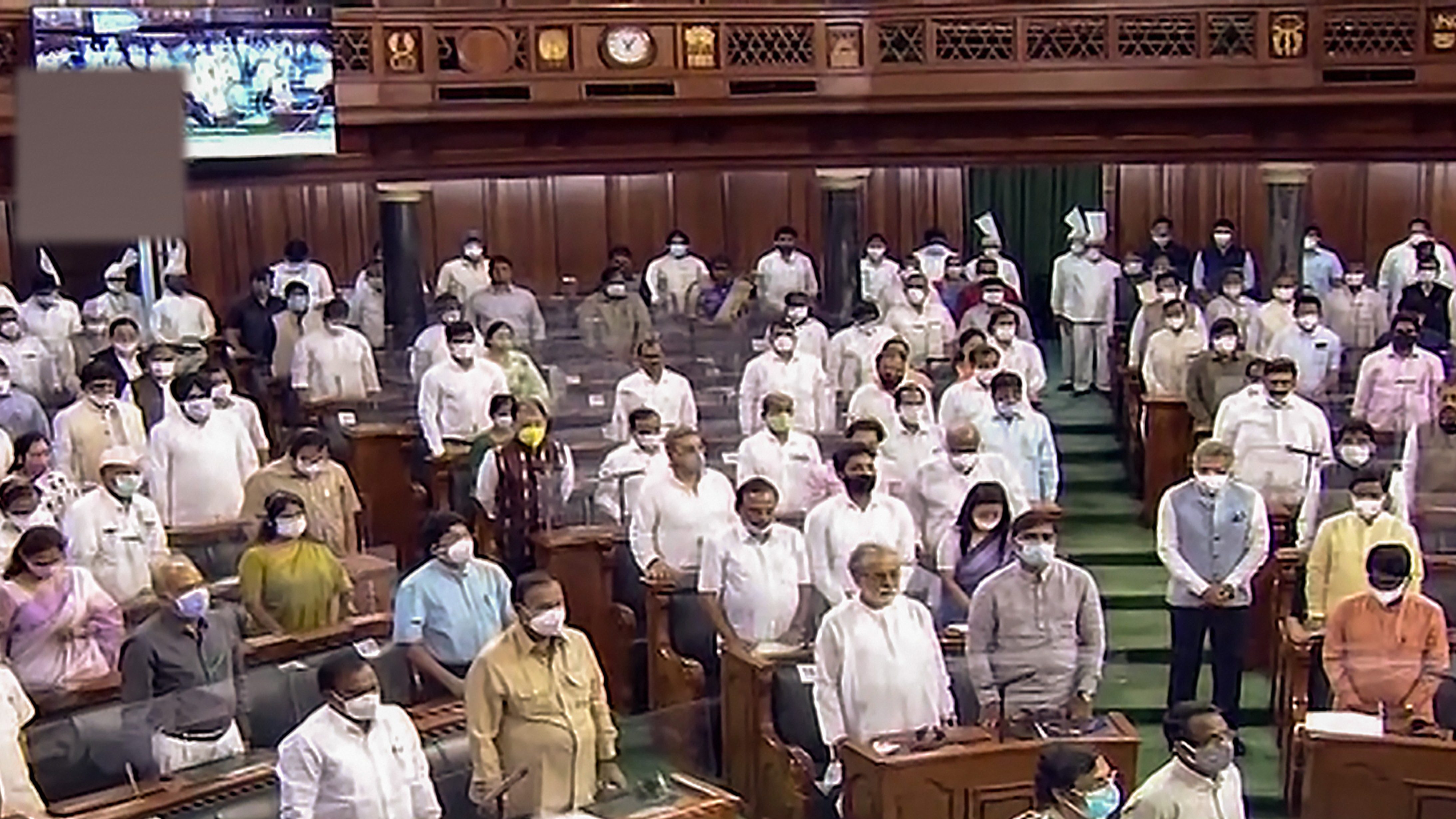 As soon as the House met for the day, Speaker Om Birla made obituary references for eight former members of Lok Sabha who died recently. Credit: PTI File Photo