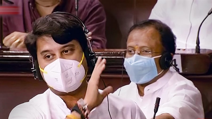 After a short debate and a brief reply from the Civil Aviation Minister Jyotiraditya Scindia, the Airports Economic Regulatory Authority of India (Amendment) Bill, 2021 was passed with a voice vote. Credit: PTI File Photo