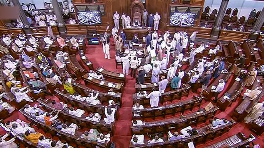 A view of Rajya Sabha. Credit: PTI