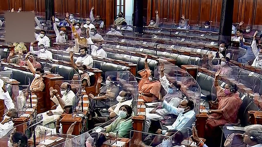A view of the Lok Sabha during the Monsoon Session of Parliament. Credit: PTI Photo