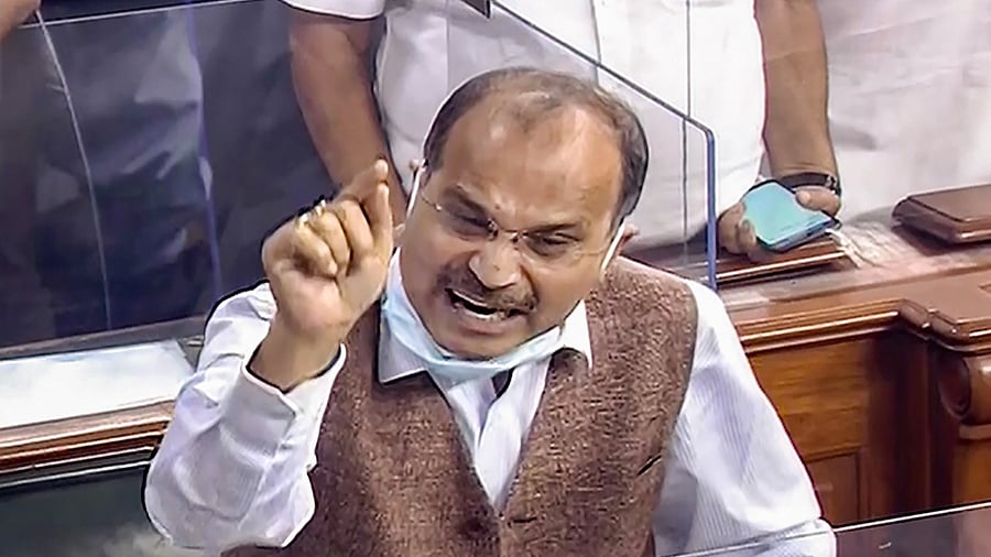 Congress MP Adhir Ranjan Chowdhury speaks in the Lok Sabha. Credit: iStock Photo