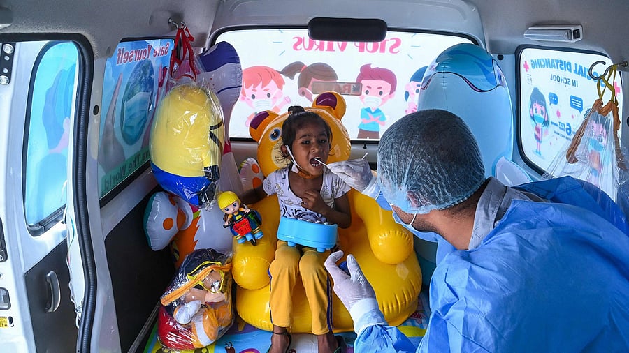 Because Covid-19 severity is generally lower among children, the overall burden from this disease is expected to decline as the SARS-CoV-2 virus becomes endemic in the global population. Credit: AFP File Photo