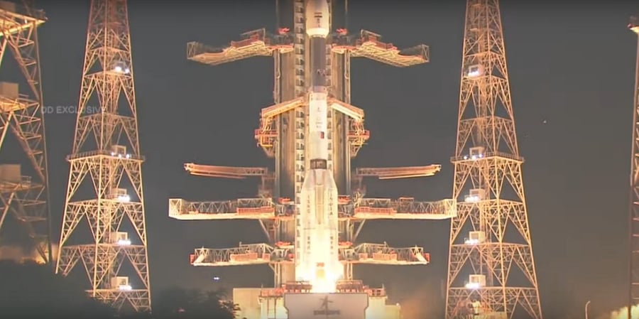 ISRO's GSLV-F10. Credit: Twitter/@isro