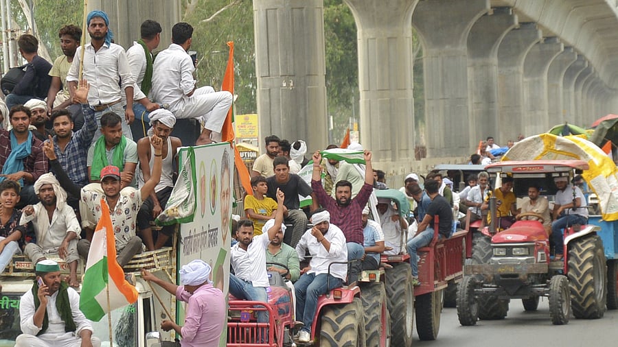 Farmers have been protesting against the Centre’s farm laws for the past over eight months. Credit: PTI Photo