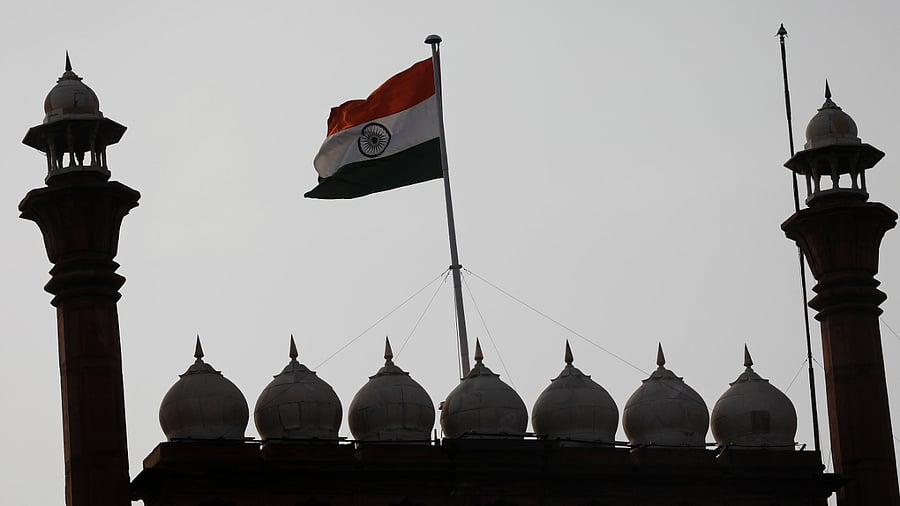 Written by Rabindranath Tagore, the national anthem was originally composed in Bengali titled Bharoto Bhagyo Bidhata. Credit: Reuters Photo