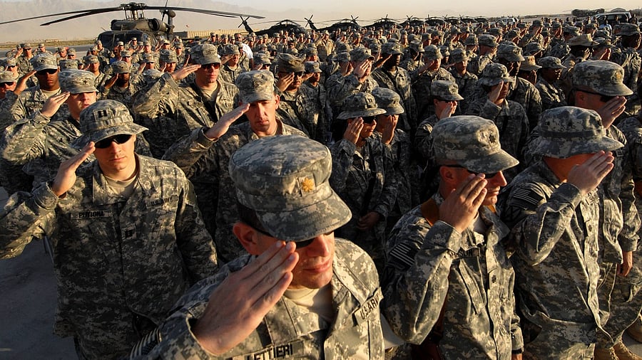 On Saturday, President Joe Biden authorised the US troop deployment to rise to roughly 5,000 by adding about 1,000. Credit: AFP File Photo