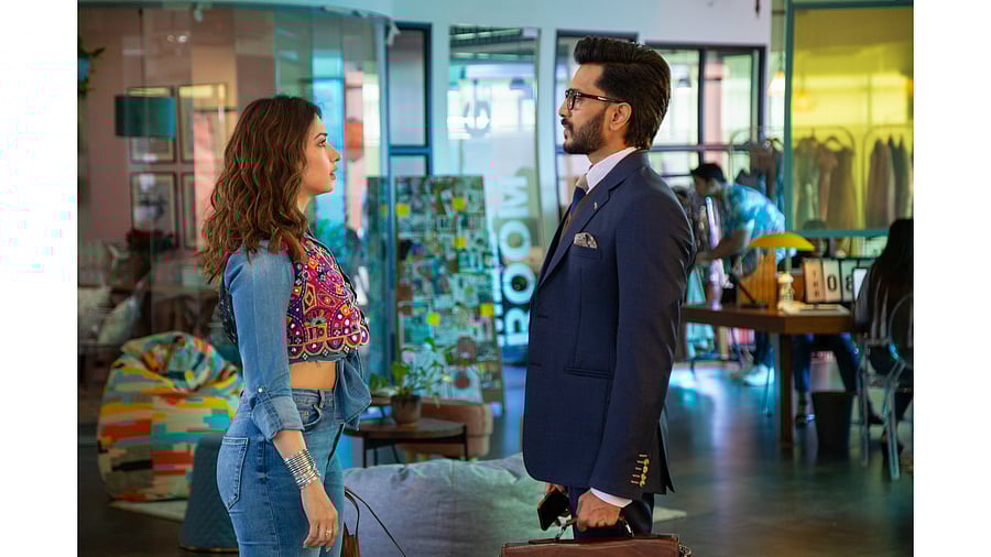 Riteish Deshmukh, Tamannaah Bhatia in a still from 'Plan A Plan B'. Credit: Twitter/@NetflixIndia
