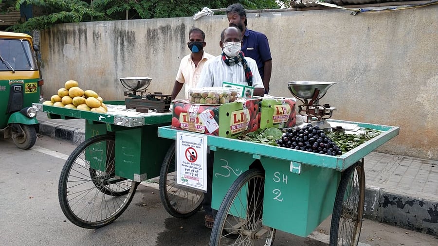 Signs asking people to not spit are being stuck outside shops, building complexes, and even vegetable carts as part of Beautiful Bengaluru’s campaign.