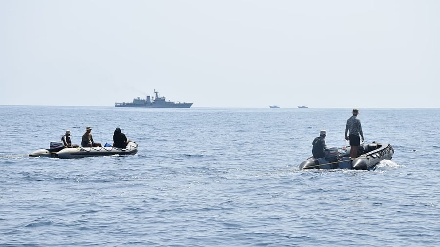 Search operations underway. Credit: Courtesy Defence PRO office