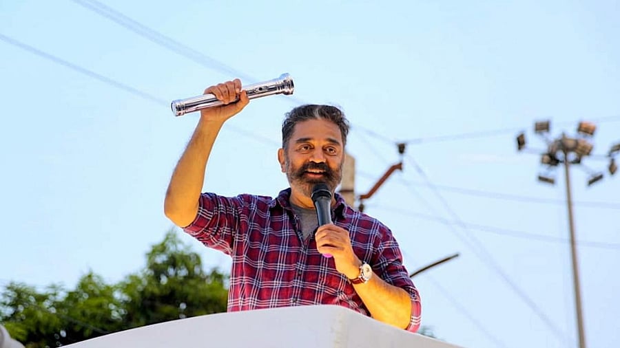Makkal Needhi Maiam (MNM) President Kamal Haasan. Credit: PTI Photo