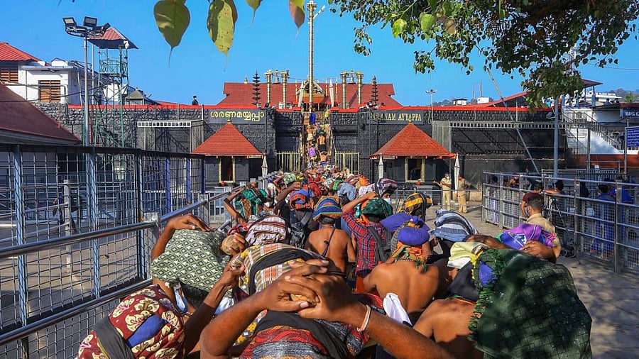 Sabarimala Temple in Pathanamthitta district. Credit: PTI Photo