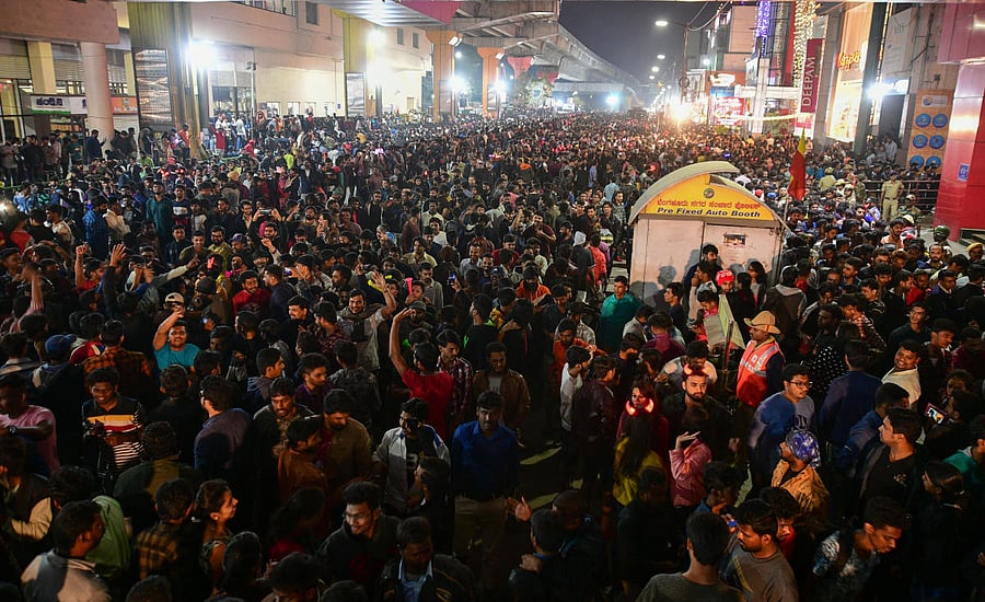 On December 31 last year, crowds gathered on M G Road to usher in 2020. The year had some deadly surprises in store. The M G Road-Brigade Road area is out of bounds for revellers this year.