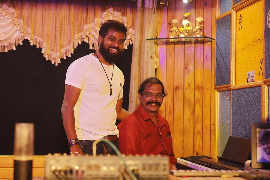 S Pradeep Varma with father P Sadguna Murthy in the song ‘Appa’.