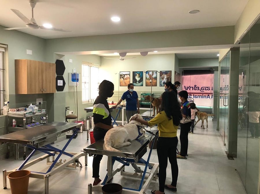 Outpatient department on the second floor of the hospital.