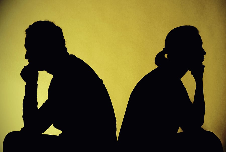 Couple. Back to back.Life