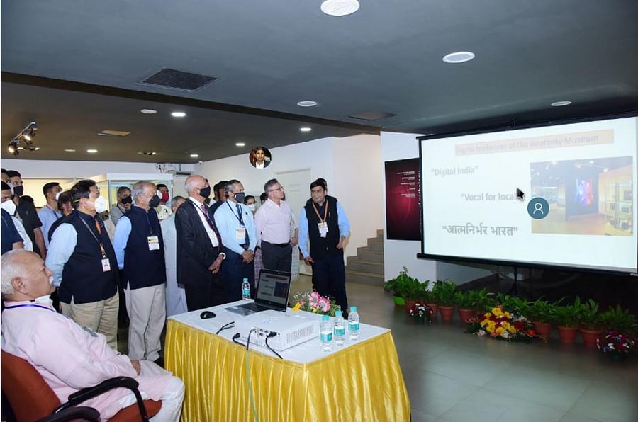 Rashtriya Swayamsevak Sangh (RSS) Sarsanghchalak Mohan Madhukar Bhagwat visited KMC's Museum of Anatomy and Pathology (MAP) in Manipal.