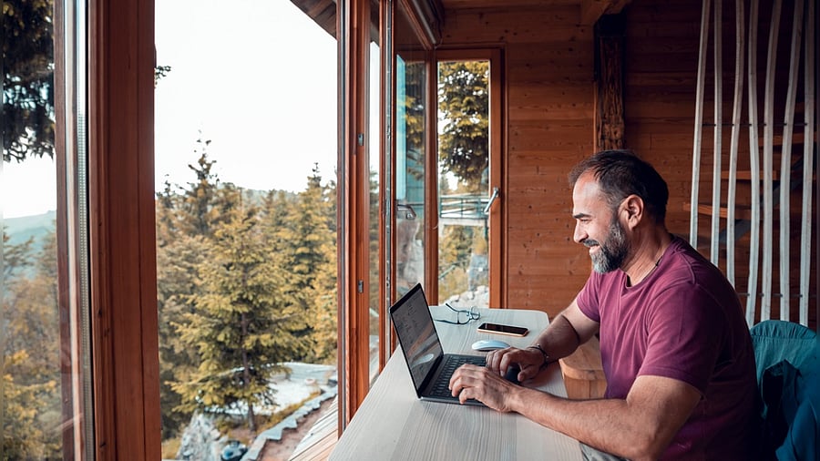 The desire to work from a 'third space' is accompanied by a shift in attitudes towards business travel. Credit: iStock Photo 