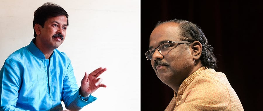 Ravindra Katoti and (right) Vyasmurti Katti.
