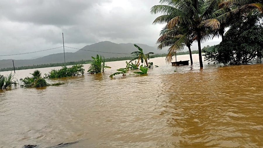 The government declared 22 additional taluks from 13 districts as flood-hit due to the heavy downpour recorded in July in many parts of the state. Credit: DH File Photo