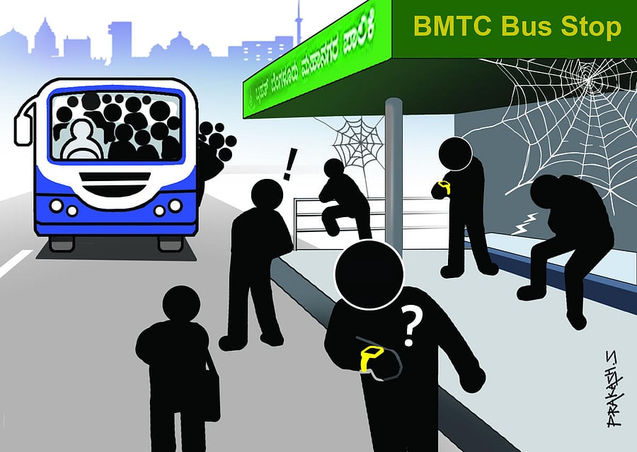 Passengers could be seen waiting long hours without a clue about the arrival time of buses.