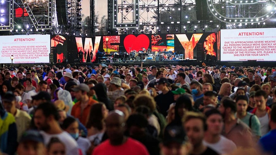The Homecoming Concert as the event was cancel due to weather during in Central Park on August 21, 2021 in New York City. Credit: AFP Photo