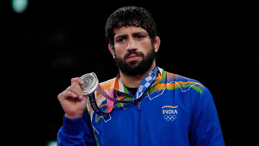 Olympic silver medallist wrestler Ravi Kumar Dahiya. Credit: AP/PTI File Photo