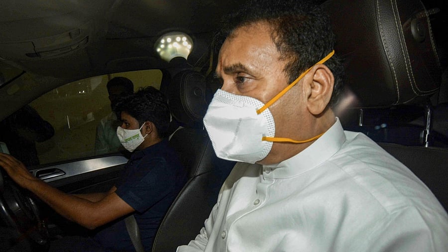 Former Maharashtra home minister Anil Deshmukh leaves the DRDO office after he was interrogated for hours by officers of the Central Bureau of Investigation, in Mumbai, Wednesday, April 14, 2021. Credit: PTI File Photo