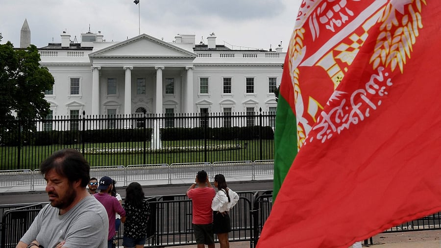 US President Joe Biden was addressing the nation on the US exit from Afghanistan after a failed 20 year war that he'd vowed to end but whose chaotic last days are now overshadowing his presidency. Credit: AFP Photo