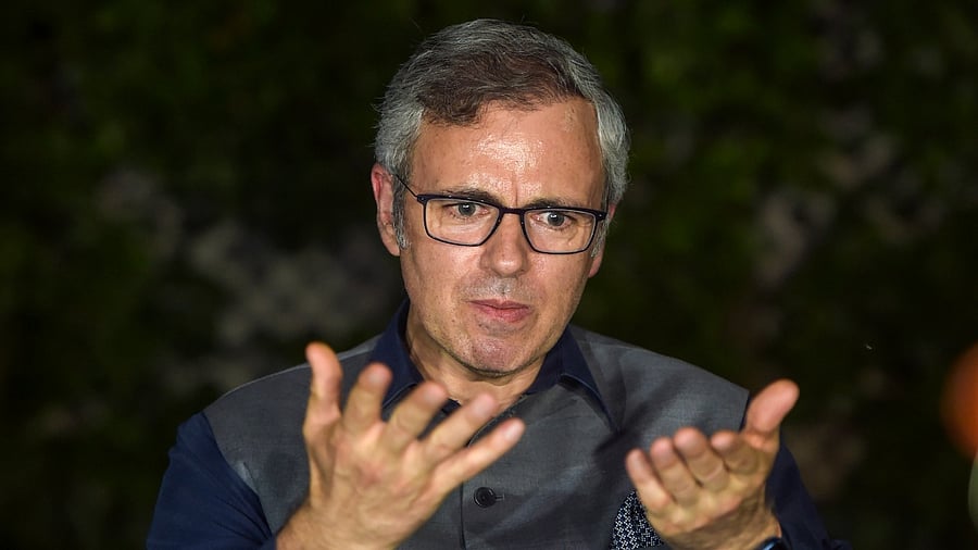 Omar Abdullah addresses media. Credit: PTI Photo