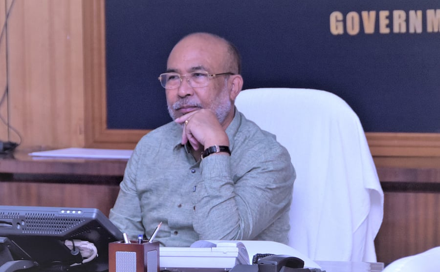 Manipur Chief Minister N Biren Singh. Credit: Twitter/@NBirenSingh