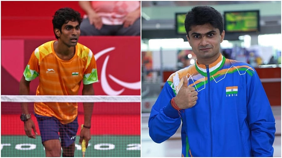 Indian shuttlers Pramod Bhagat and Suhas Yathiraj. Credit: Reuters Photo/Twitter/IASAssociation