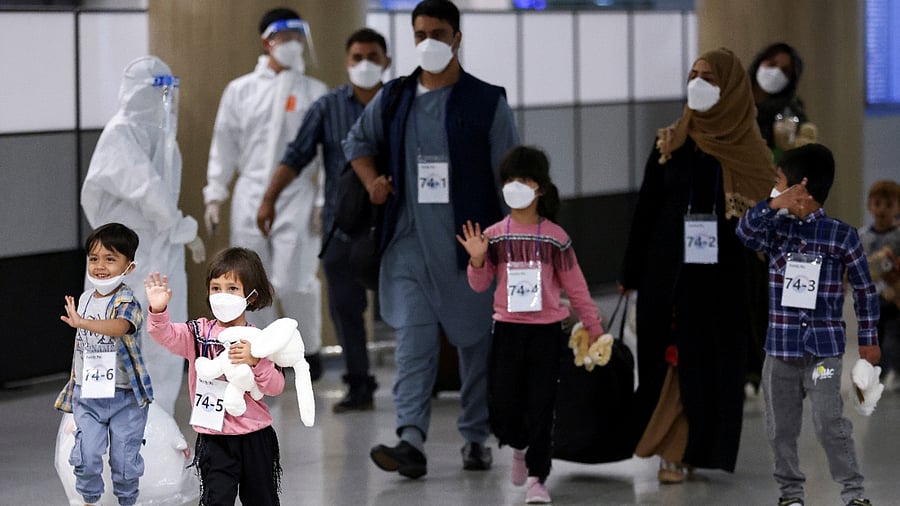 Afghan evacuees arrive in South Korea. Credit: Reuters File Photo