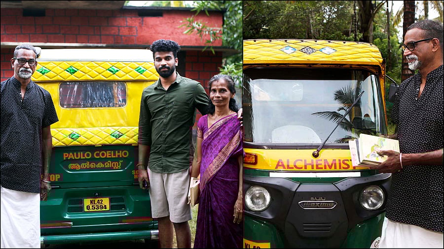 Pradeep with his wife Sindhu and son Pranav. Credit: Special arrangement