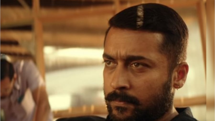 Suriya in a still from 'Soorarai Pottru'. Credit: Amazon Prime Video