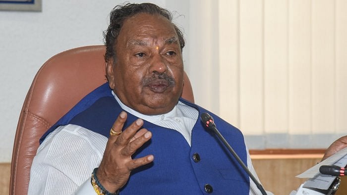 Karnataka Rural Development Minister K S Eshwarappa. Credit: DH Photo