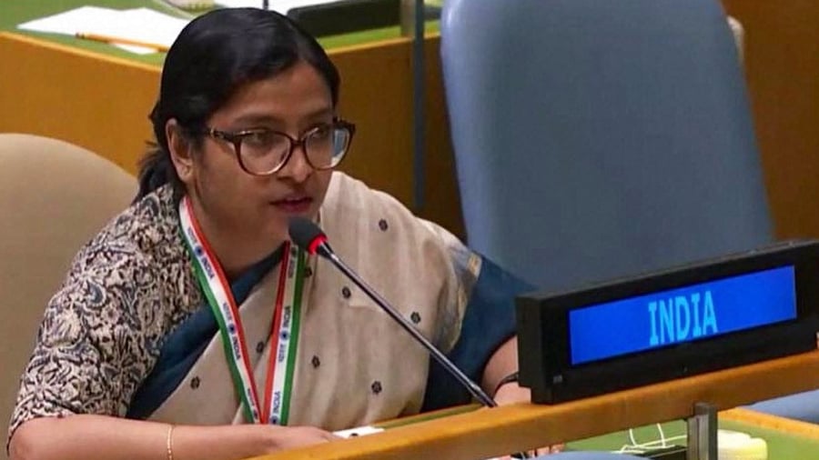 India's First Secretary Vidisha Maitra. Credit: PTI File Photo