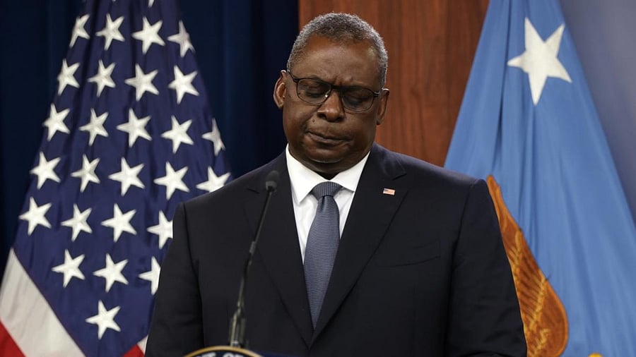 US Secretary of Defense Lloyd Austin speaks at the Pentagon. Credit: AFP Photo