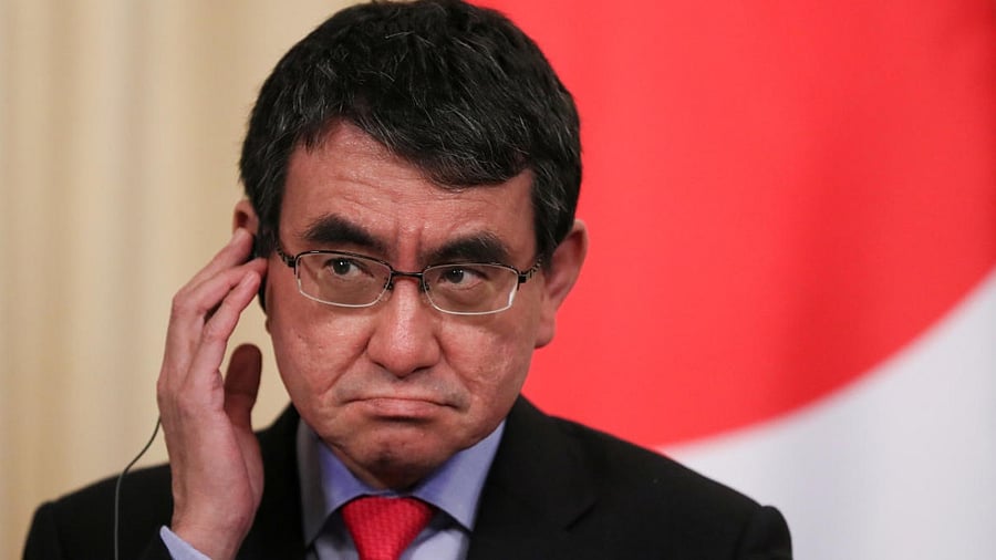 Japan's popular coronavirus vaccination minister Taro Kono. Credit: Reuters Photo