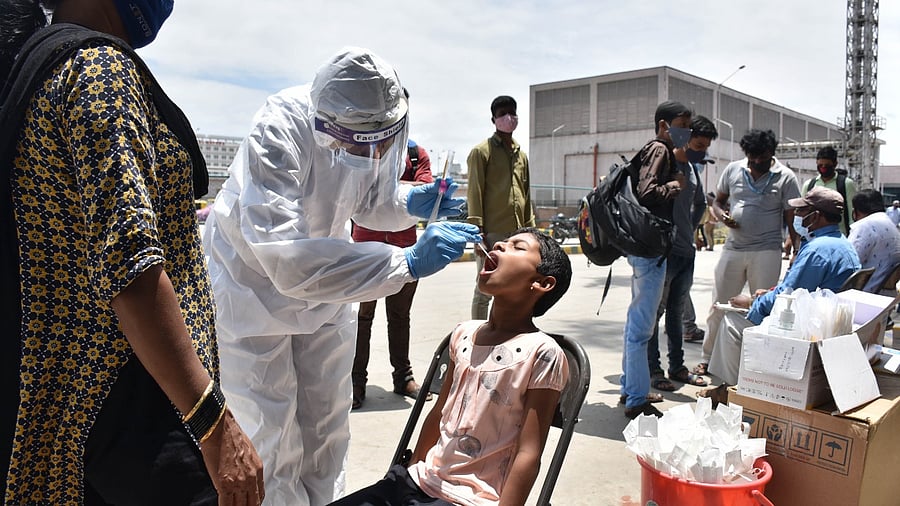 Positivity rate for the day was 0.67 per cent and case fatality rate 1.87 per cent. Credit: DH Photo/BK Janardhan