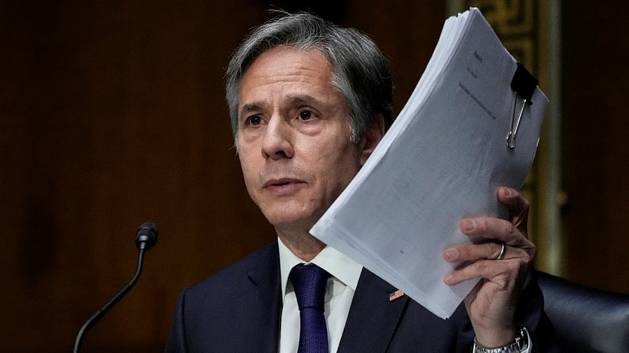 US Secretary of State Blinken testifies before Senate Foreign Relations Committee in Washington. Credit: Reuters Photo