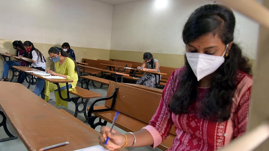 Even during KCET 2020, the candidates were awarded 8 marks as grace. Credit: DH File Photo/Pushkar V