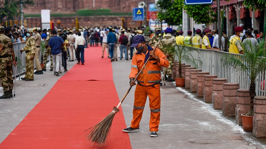 In the redevelopment project, the 1.3-km-long stretch in Chandni Chowk between the Red Fort and the Fatehpuri Masjid crossing has been improved and beautified. Credit: PTI Photo