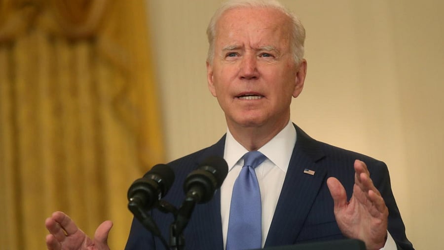 US President Joe Biden delivers remarks on the economy during a speech in the East Room of the White House in Washington, US. Credit: Reuters Photo