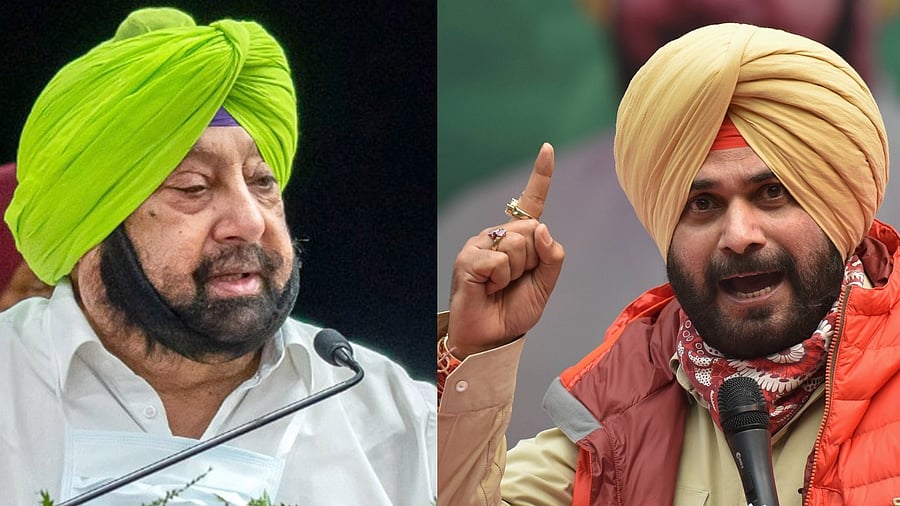 Amarinder Singh (L) and Navjot Sidhu. Credit: PTI Photos
