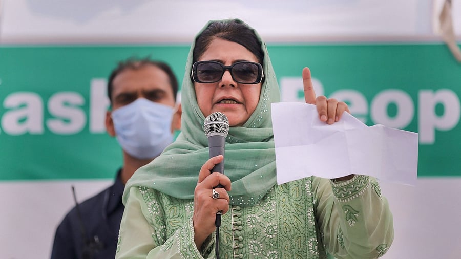 Peoples Democratic Party (PDP) leader Mehbooba Mufti. Credit: PTI Photo