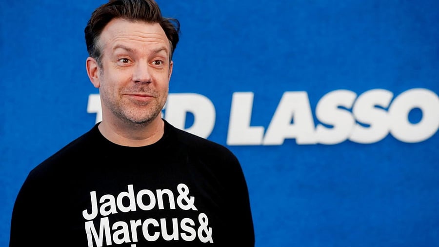 Cast member Jason Sudeikis attends the premiere for season two of the television series "Ted Lasso" at Pacific Design Center in West Hollywood. Credit: Reuters file photo