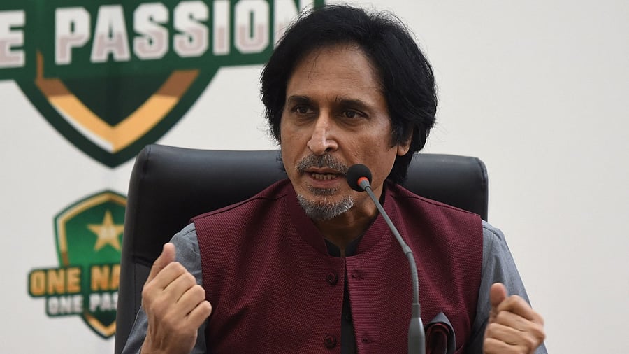 Pakistan Cricket Board chief Ramiz Raja. Credit: AFP File Photo